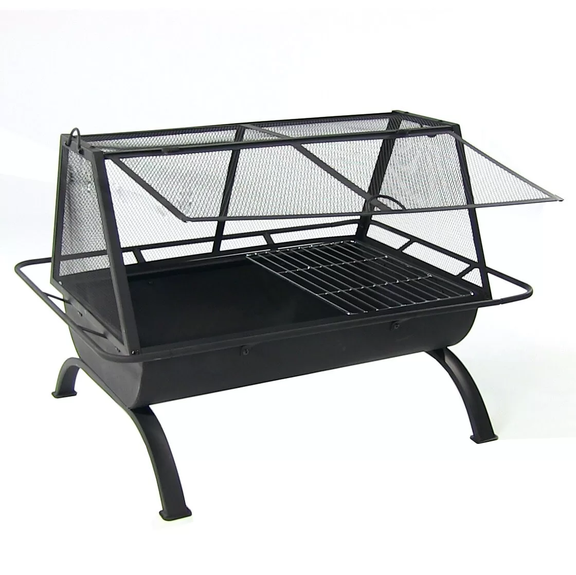 Sunnydaze Decor 27-in W Black Steel Wood-Burning Fire Pit - Image 7