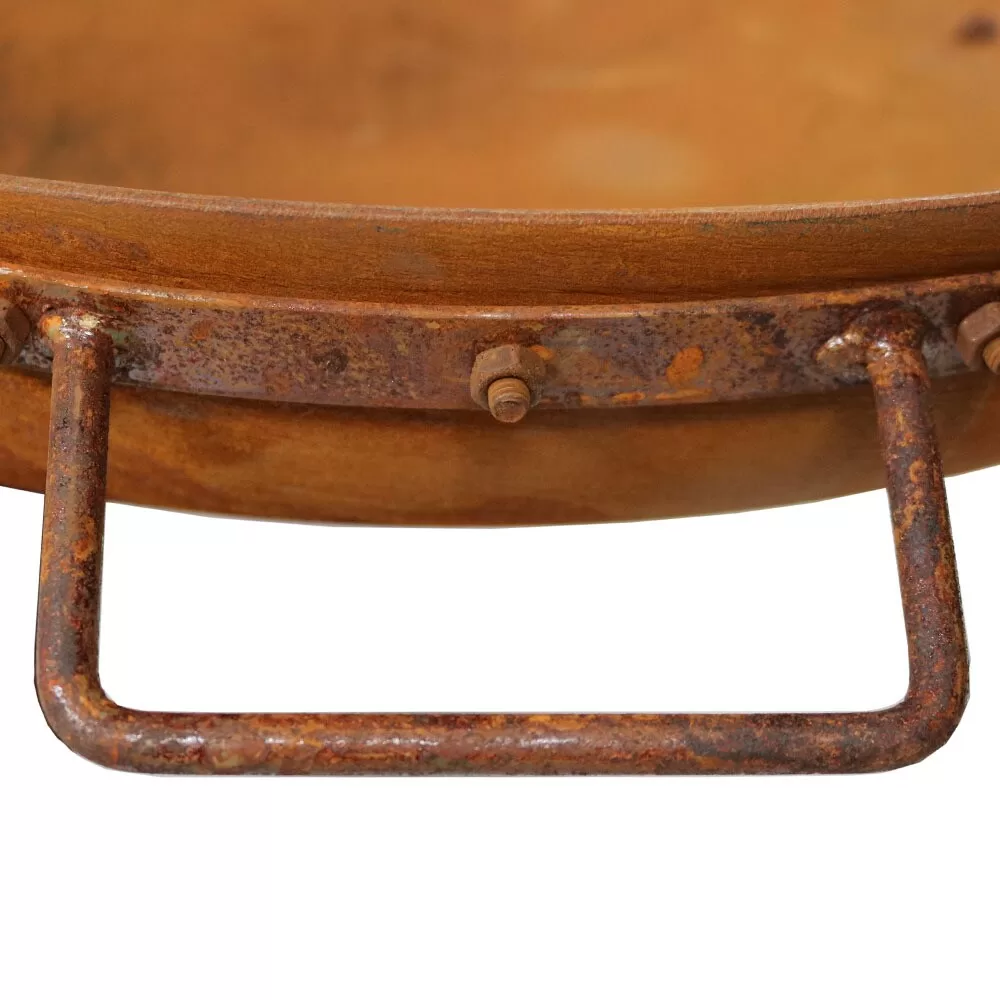 Sunnydaze Decor 34-in W Orange Cast Iron Wood-Burning Fire Pit - Image 4