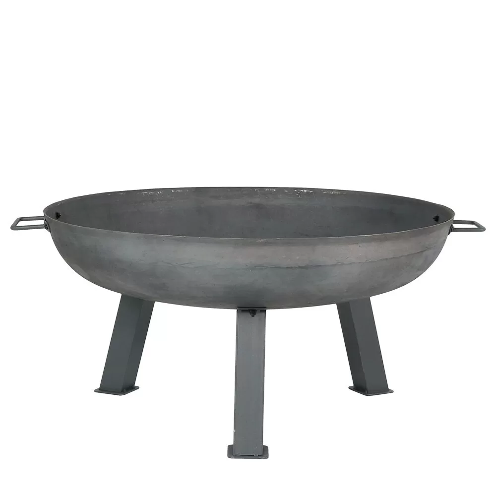 Sunnydaze Decor 30-in W Silver Cast Iron Wood-Burning Fire Pit - Image 5
