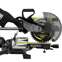 RYOBI PBLMS01K ONE+ HP 18V Brushless Cordless 10 in. Sliding Compound Miter Saw Kit with 4.0 Ah HIGH PERFORMANCE Battery and Charger