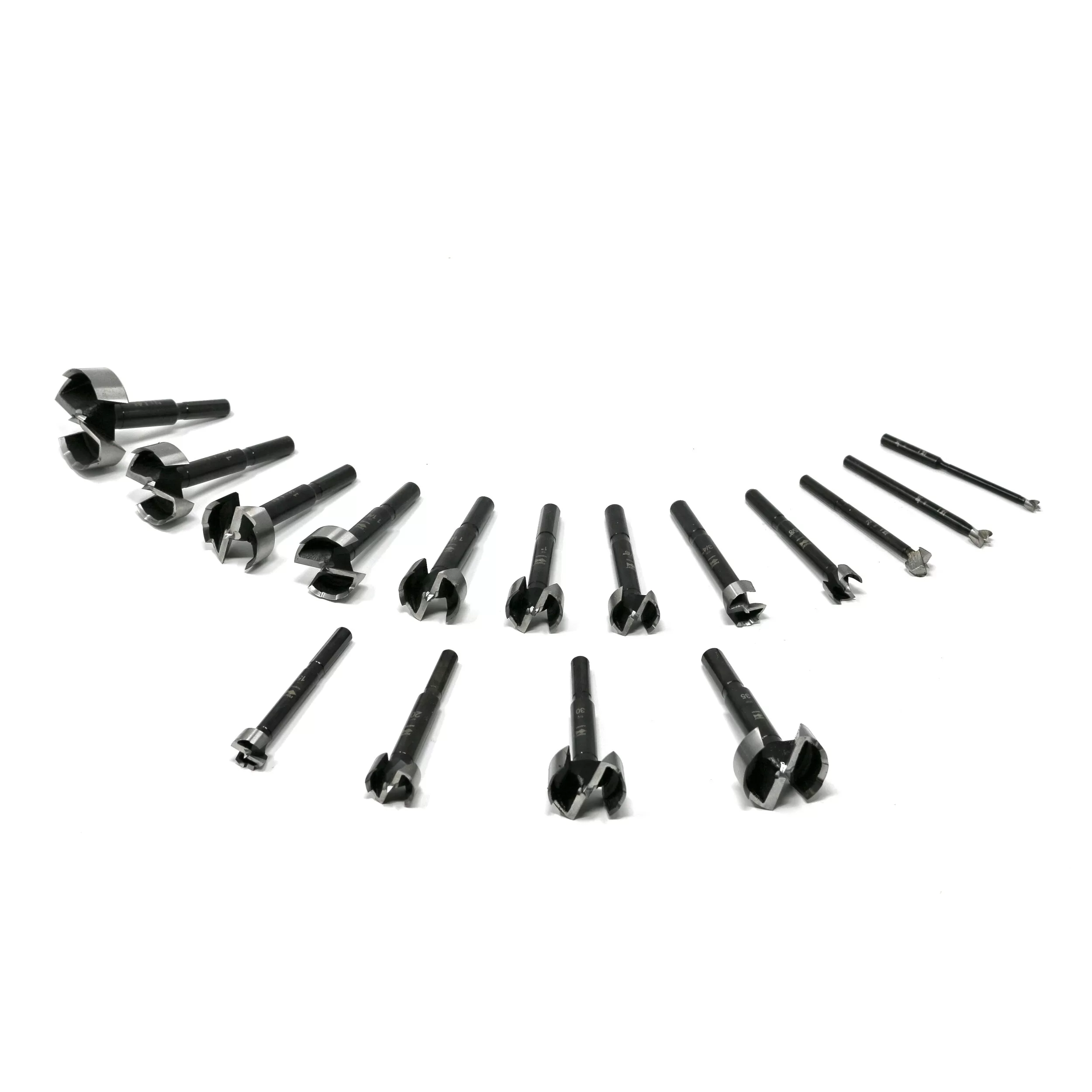 FISCH Black shark 17-Piece Assorted Woodboring Forstner Drill Bit Set - Image 2