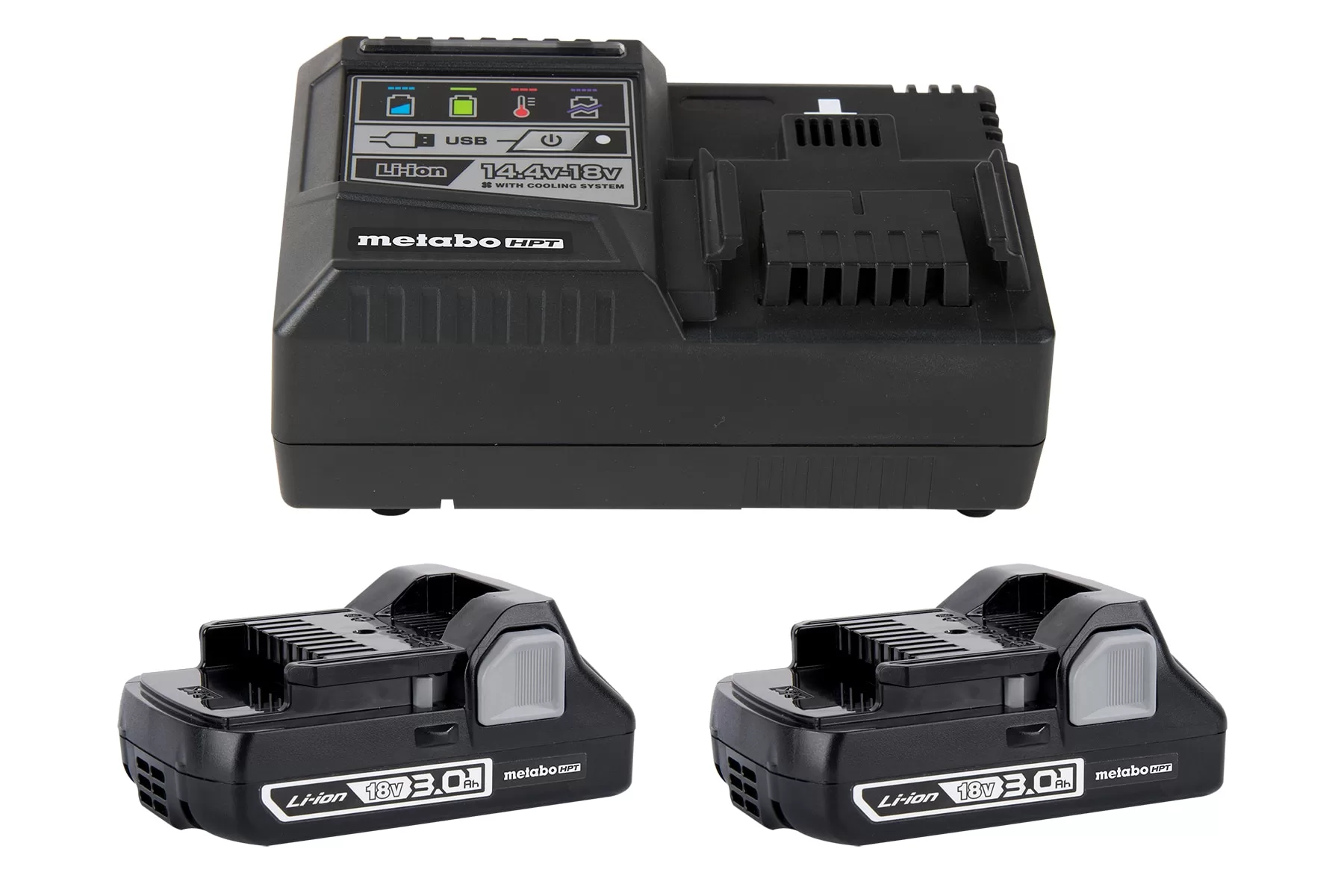 Metabo HPT MultiVolt 18-Volt 2-Pack Lithium-ion Power Tool Battery and Charger (Charger Included)