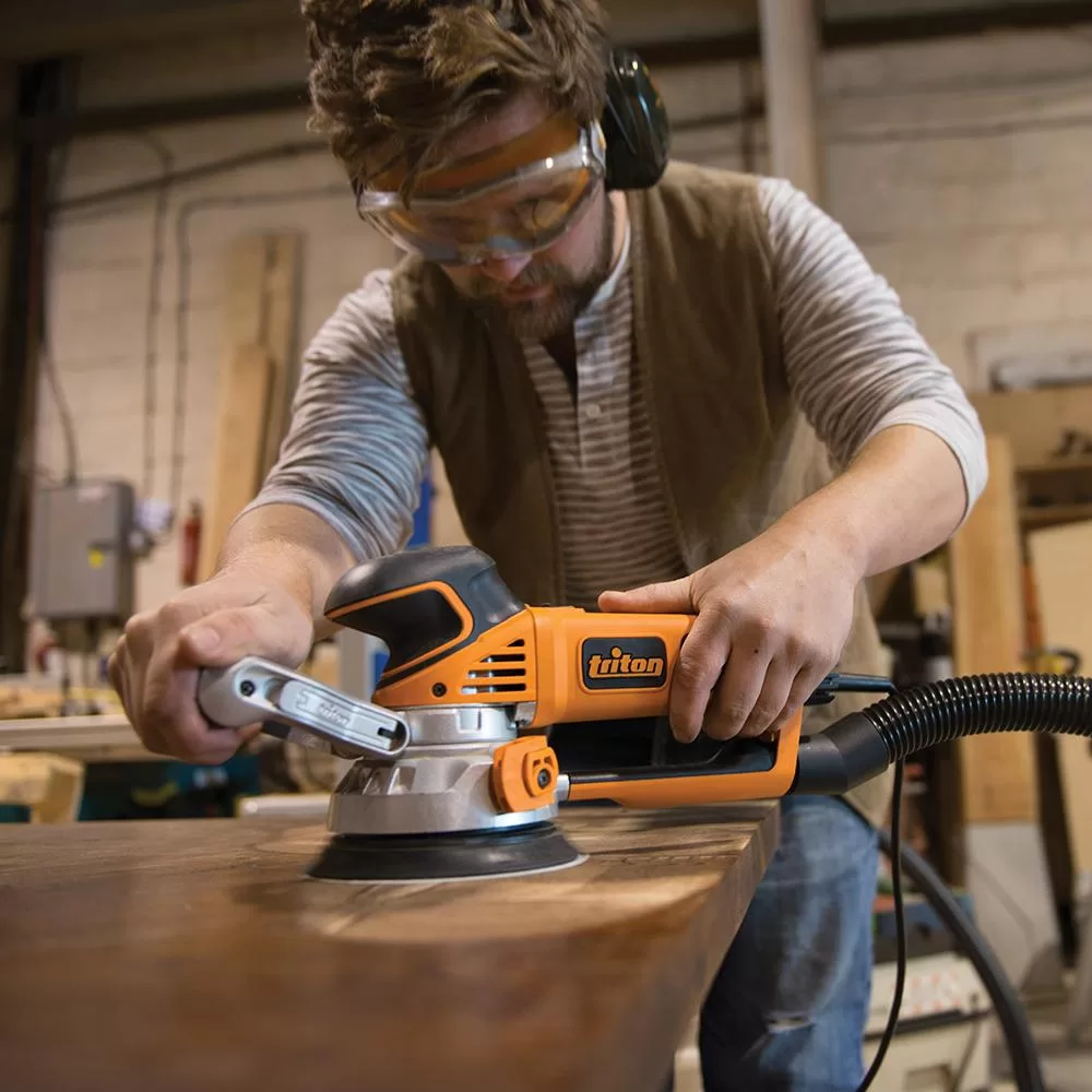 Triton Tools 120-Volt 4.2-Amp Corded Variable Orbital Sander with Dust Management - Image 7