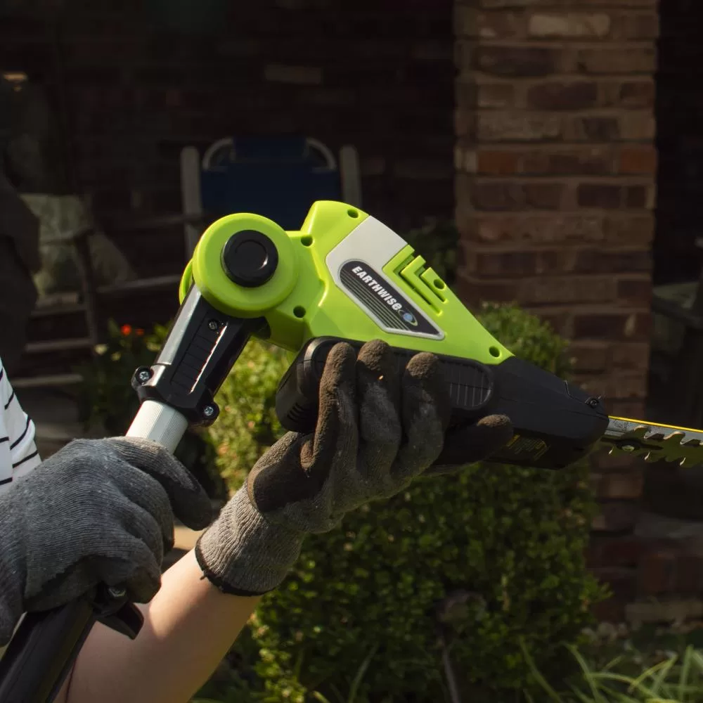 Earthwise LPHT12022 20-Volt 20-in Dual Cordless Electric Hedge Trimmer (Battery & Charger Included) - Image 7