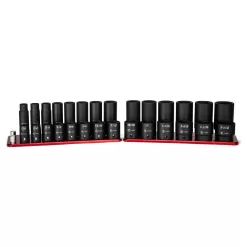 Capri Tools 28-Piece Standard (SAE) 1/2-in Drive 6-point Set Shallow/Deep Socket Set