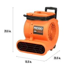 RIDGID AM2560 1625 CFM Blower Fan Air Mover with Handle and Wheels