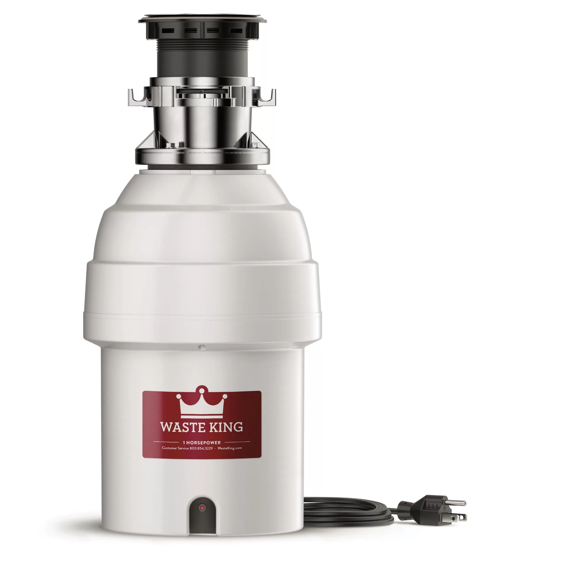 Waste L-8000 King Legend Corded 1-HP Continuous Feed Noise Insulation Garbage Disposal