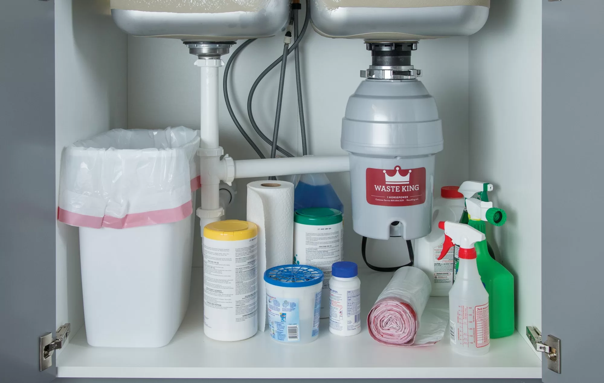 Waste L-8000 King Legend Corded 1-HP Continuous Feed Noise Insulation Garbage Disposal - Image 7