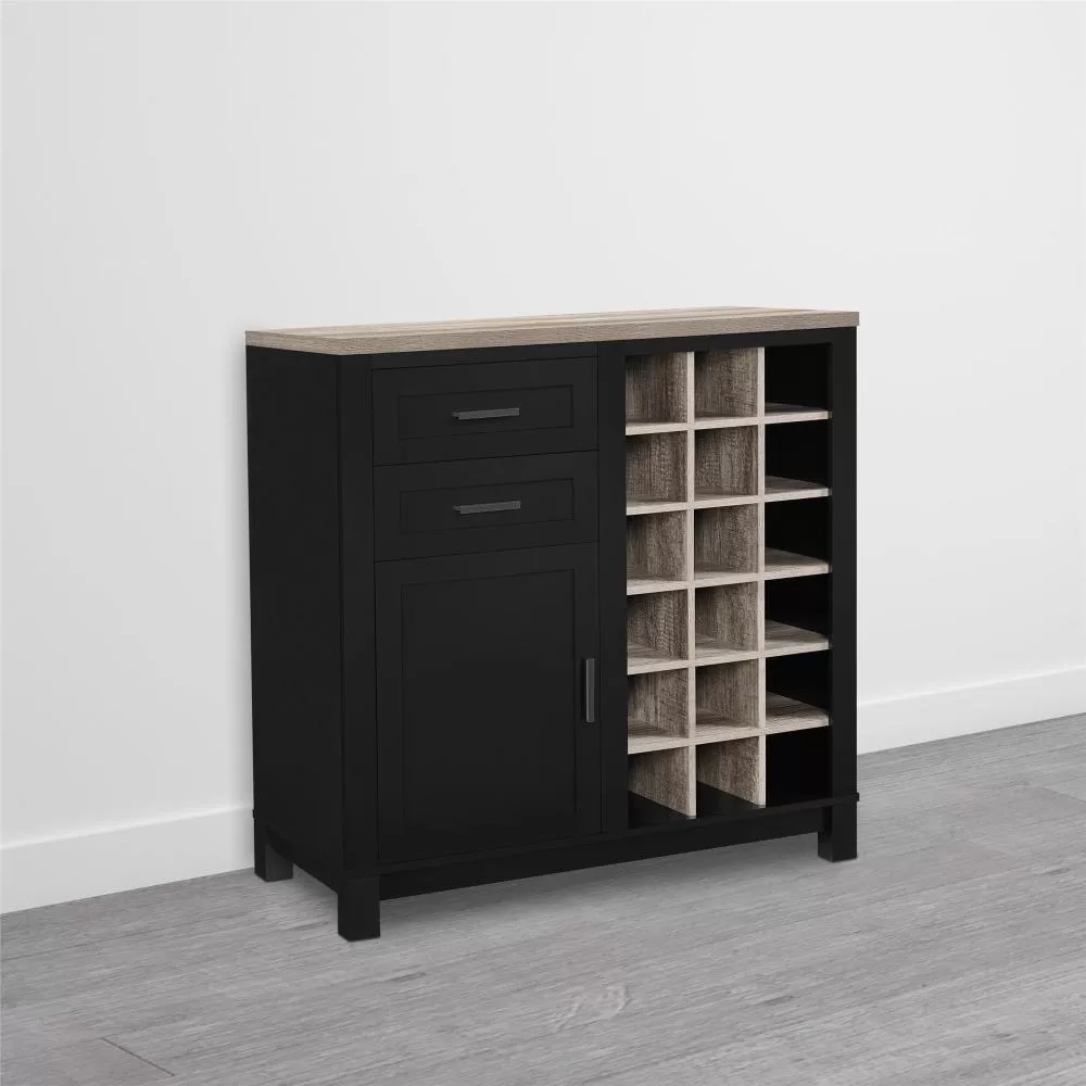 Ameriwood Home Black Composite Base with Composite Top Kitchen Cart (36-in x 18.2-in x 37.1-in) - Image 4