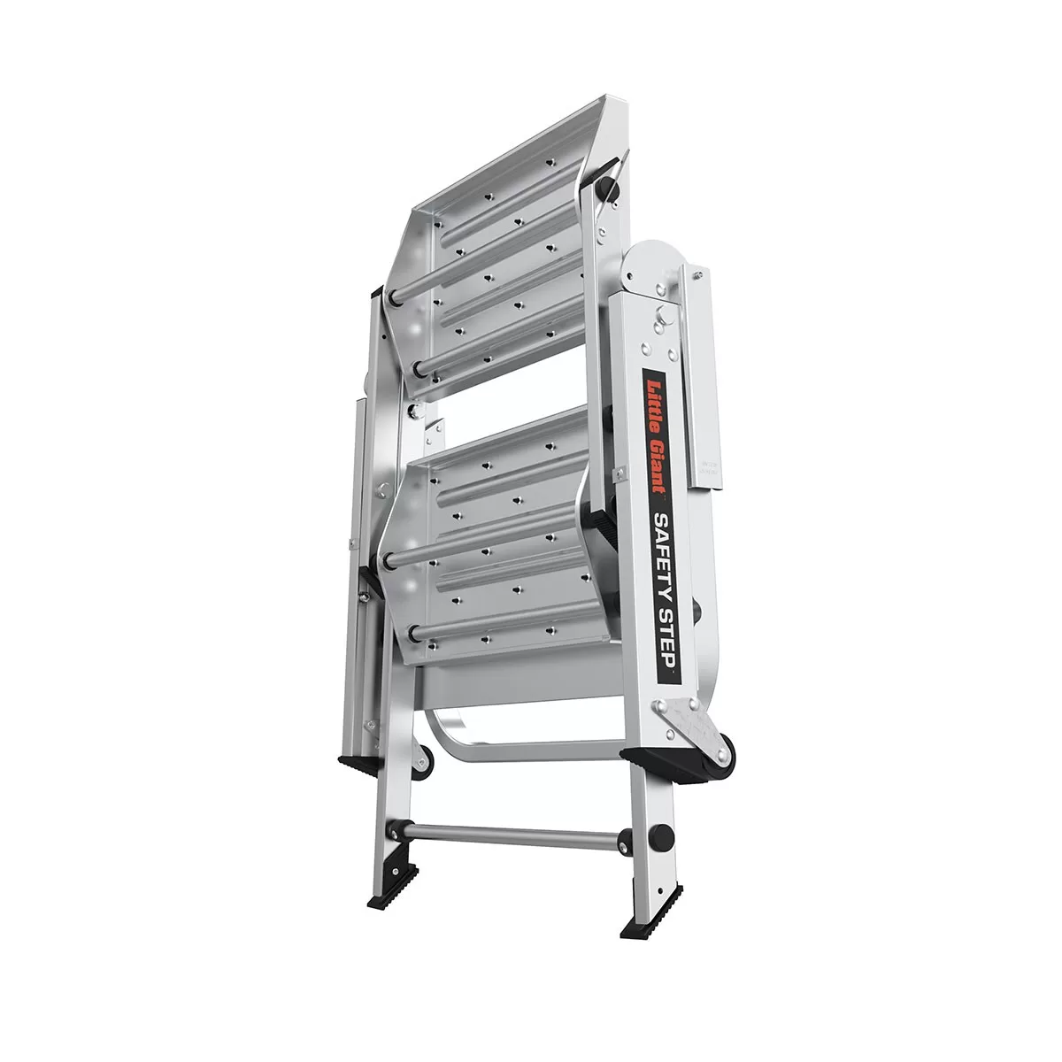 Little Giant Ladders Safety Step M2 2-Step 300-lb Capacity Silver Aluminum Foldable Step Stool - Image 11