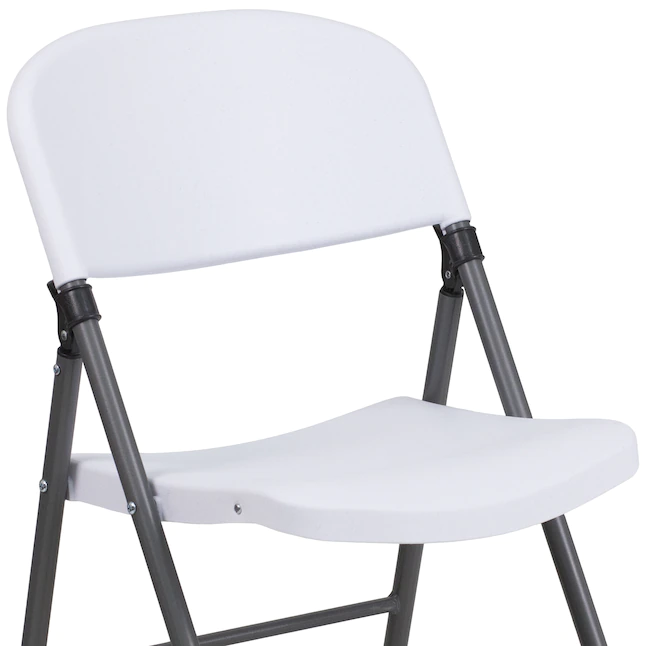 Flash Furniture 6-Pack Granite White Standard Folding Chair with Solid Seat (Indoor) - Image 9