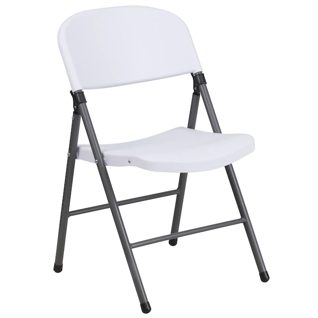 Flash Furniture 6-Pack Granite White Standard Folding Chair with Solid Seat (Indoor) - Image 8