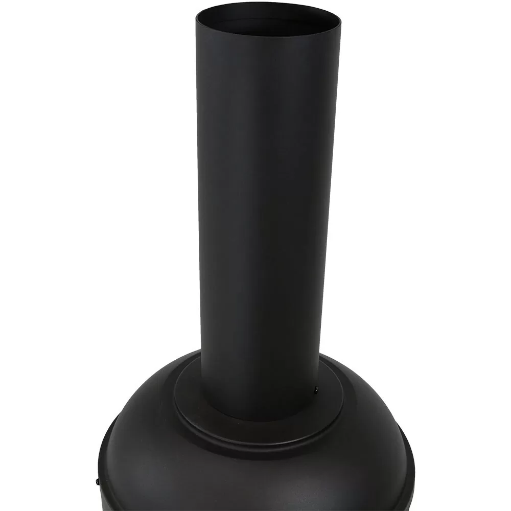 Sunnydaze RCM-LG765 Decor 60-in H x 19-in D x 22-in W Black Steel Chiminea - Image 4