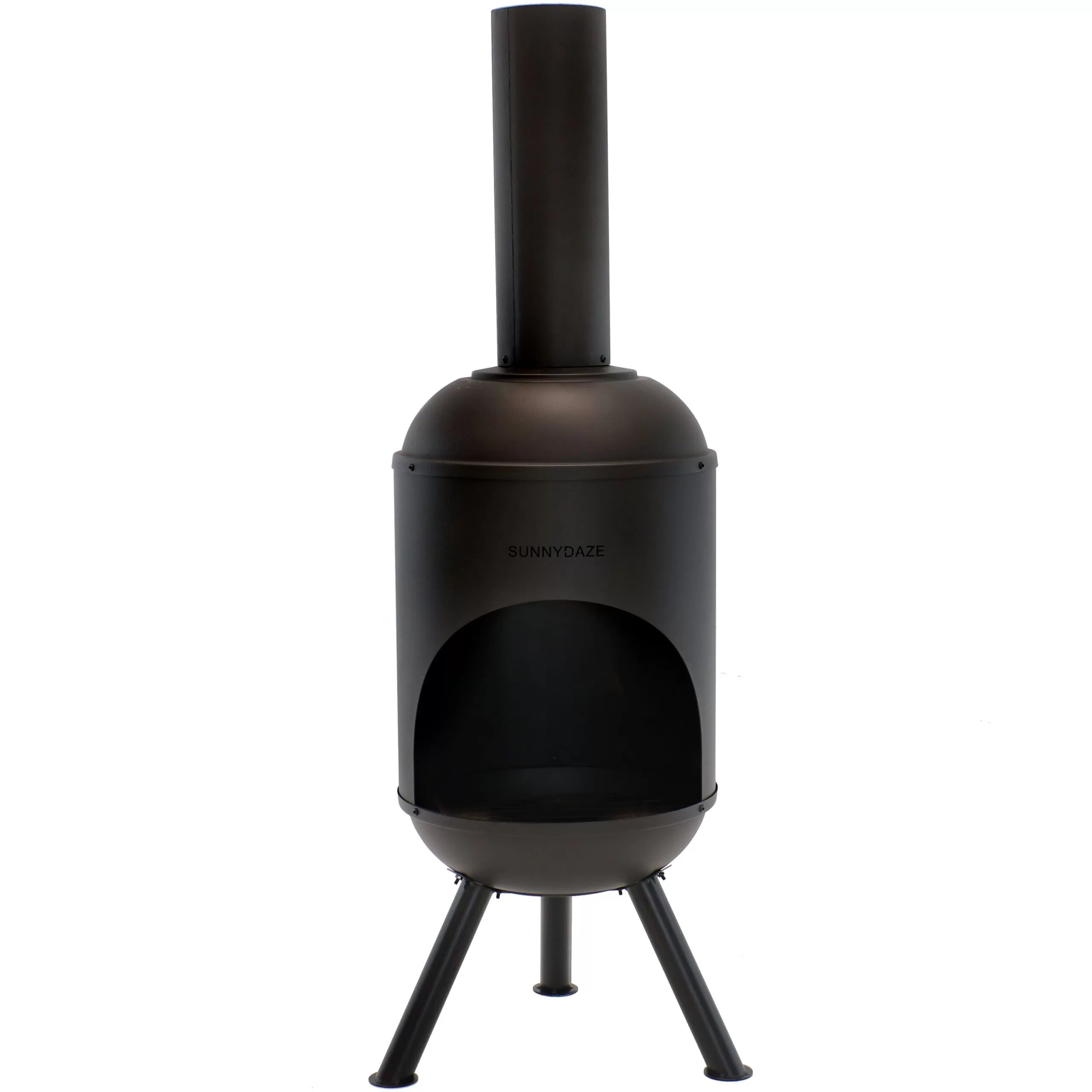 Sunnydaze RCM-LG765 Decor 60-in H x 19-in D x 22-in W Black Steel Chiminea - Image 7