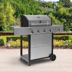 Alternative view of Kenmore Stainless Steel 4-Burner Liquid Propane Gas Grill with 1 Side Burner