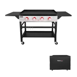Royal Gourmet Silver 4-Burner Liquid Propane Gas Grill