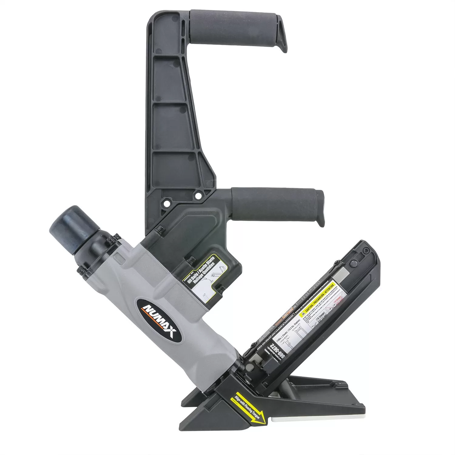 Numax Dual handle 15.5 GA staples and 16 GA L-cleats 2-in 15-Gauge Pneumatic Flooring Nailer - Image 2