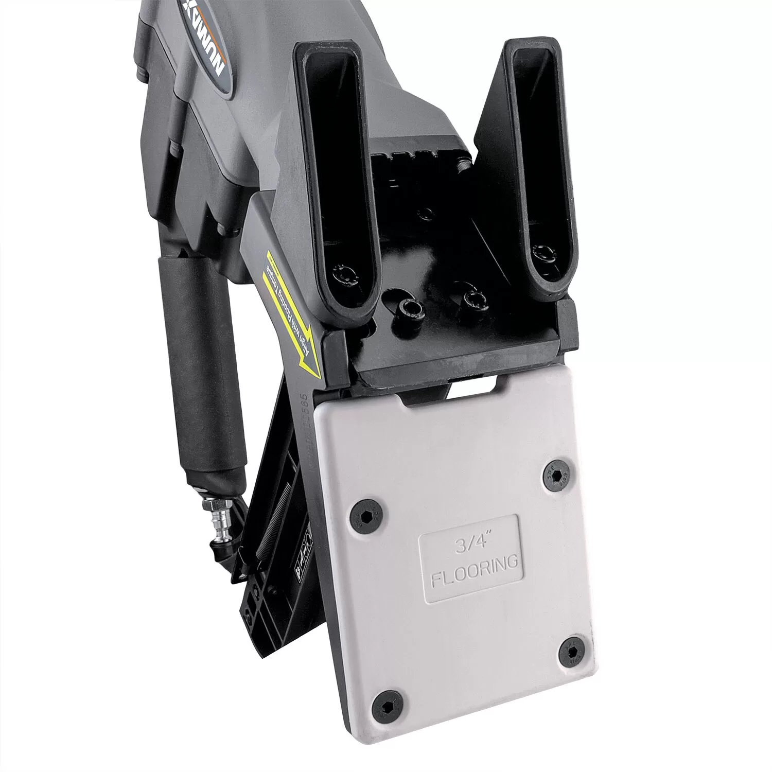 Numax Dual handle 15.5 GA staples and 16 GA L-cleats 2-in 15-Gauge Pneumatic Flooring Nailer - Image 4