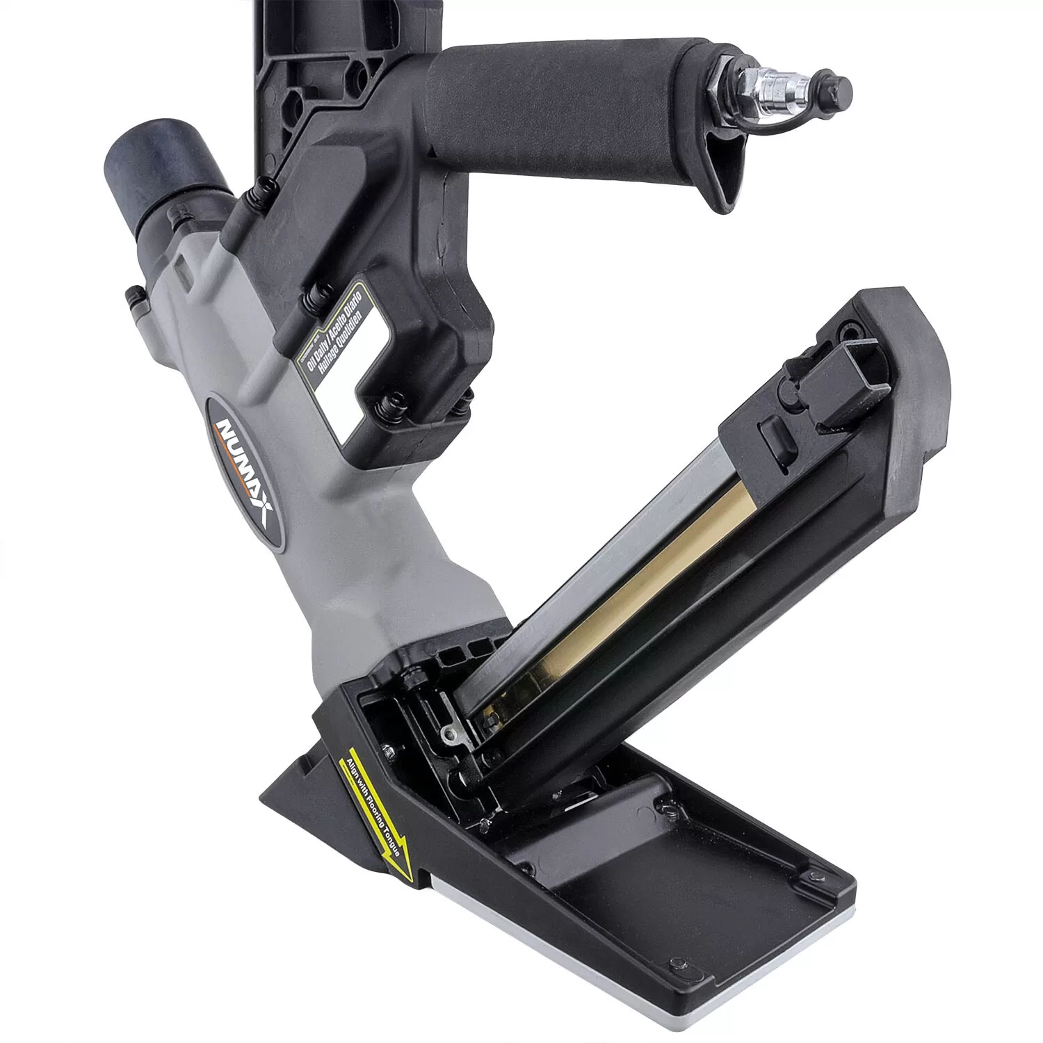 Numax Dual handle 15.5 GA staples and 16 GA L-cleats 2-in 15-Gauge Pneumatic Flooring Nailer - Image 3