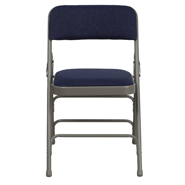 Flash Furniture Navy Fabric/Gray Frame Banquet Folding Chair with Upholstered Seat (Indoor) - Image 13