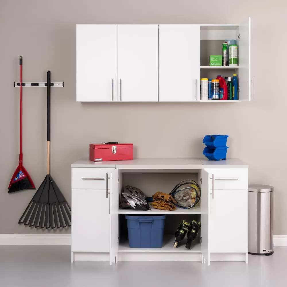 Prepac Elite 32-in W x 36-in H Wood Composite White Freestanding Utility Storage Cabinet - Image 4