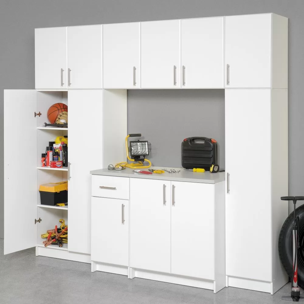 Prepac Elite 32-in W x 36-in H Wood Composite White Freestanding Utility Storage Cabinet - Image 6