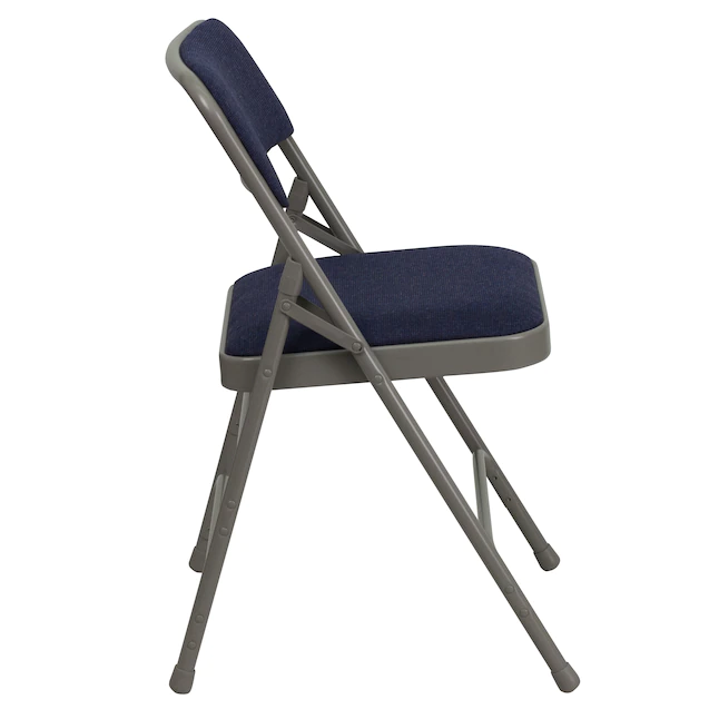 Flash Furniture Navy Fabric/Gray Frame Banquet Folding Chair with Upholstered Seat (Indoor) - Image 11