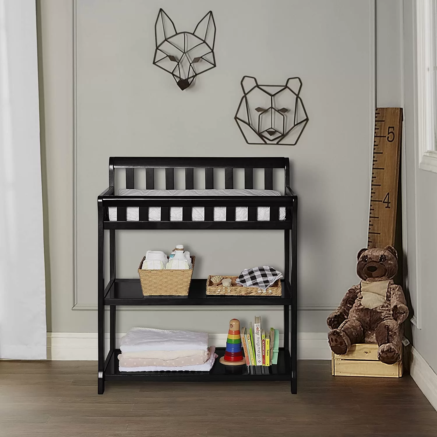 Dream On Me Ashton Changing Table, Black , 34x20x40 Inch - Image 4