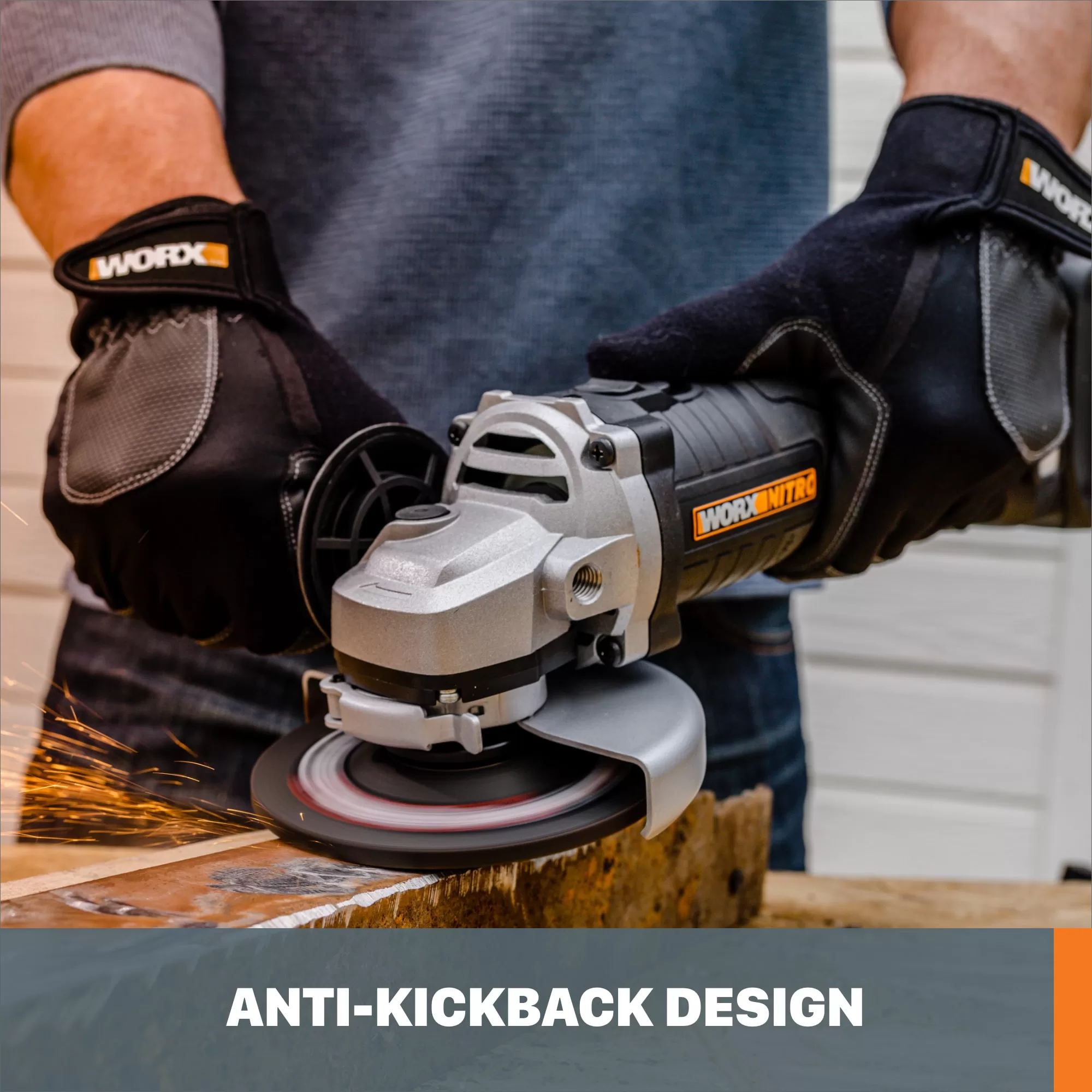 WORX 4.5-in Sliding Switch Brushless Cordless Angle Grinder - Image 3