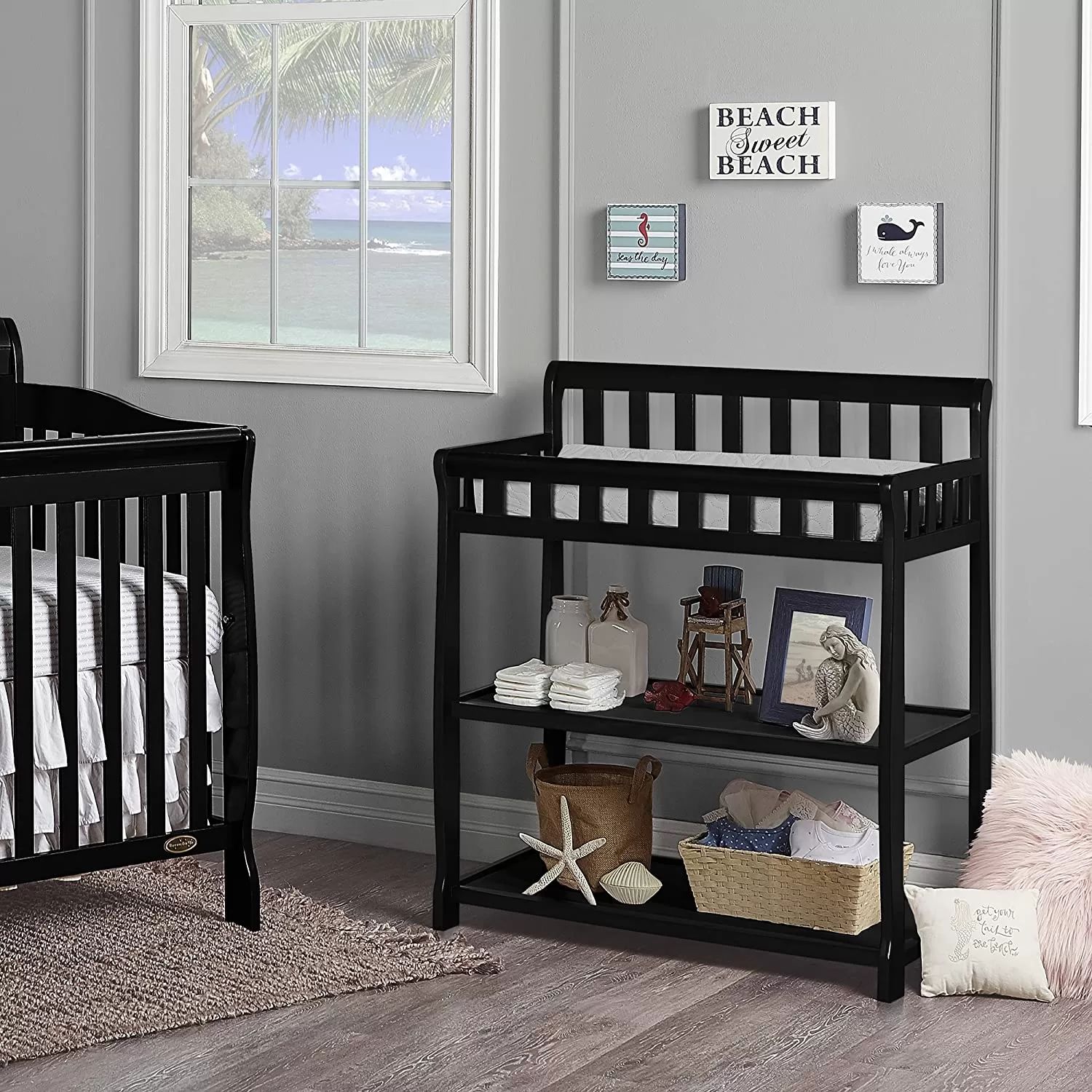 Dream On Me Ashton Changing Table, Black , 34x20x40 Inch - Image 3
