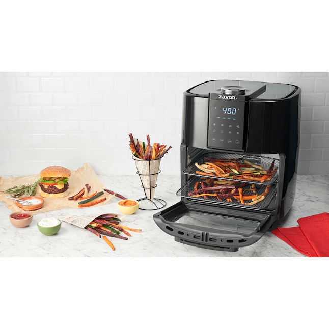 Zavor Crunch All-in-One 12.7Qt Air Fryer Oven & Dehydrator with Rotisserie & Racks - Image 8