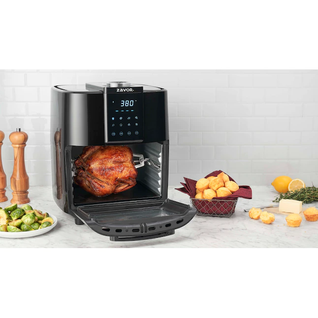 Zavor Crunch All-in-One 12.7Qt Air Fryer Oven & Dehydrator with Rotisserie & Racks - Image 9