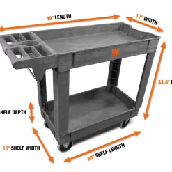 Alternative view of WEN 33.38-in Shelf Utility Cart