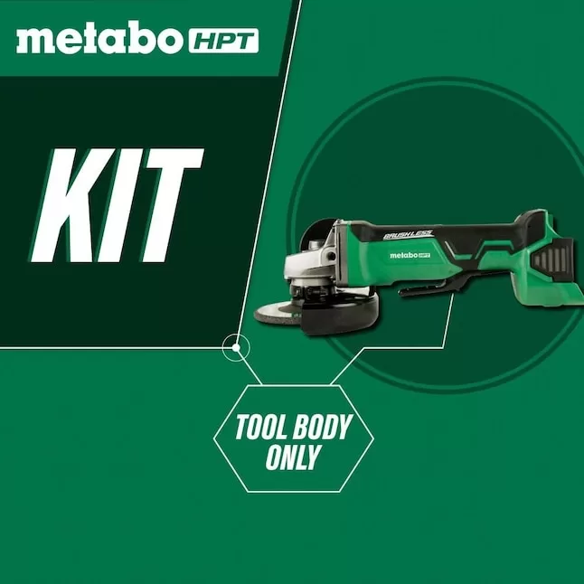 Metabo HPT G18DBALQ4M MultiVolt 4.5-in 18-Volt Paddle Switch Brushless Cordless Angle Grinder - Image 2