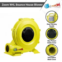 Zoom 1 HP Inflatable Bounce House Blower Air Pump Fan, W4L 750 Watt