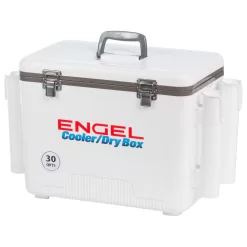 Engel 30 qt. Hard Sided Ice Chest Cooler, White