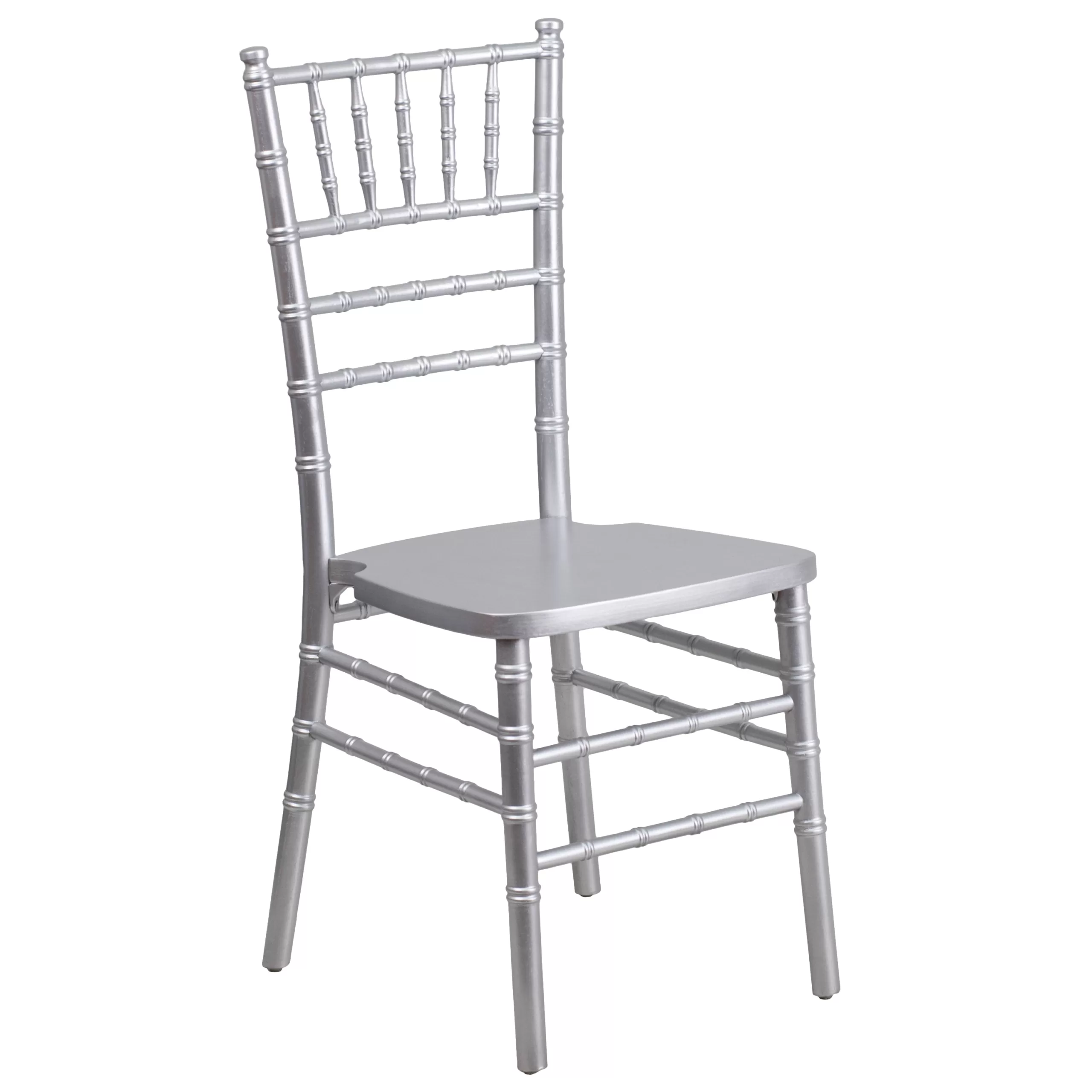 BizChair Silver Wood Chiavari Chair