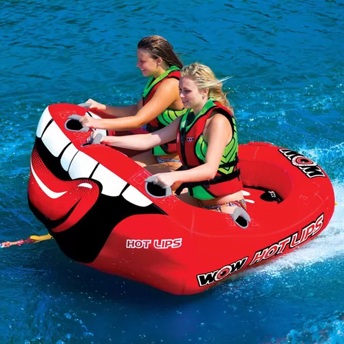 WOW 15-1100 Hot Lips Cockpit 1-2 Rider Inflatable Towable Tube