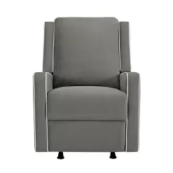 Baby Relax Robyn Rocker Recliner Chair with Pocket Coil Seating, Gray Linen