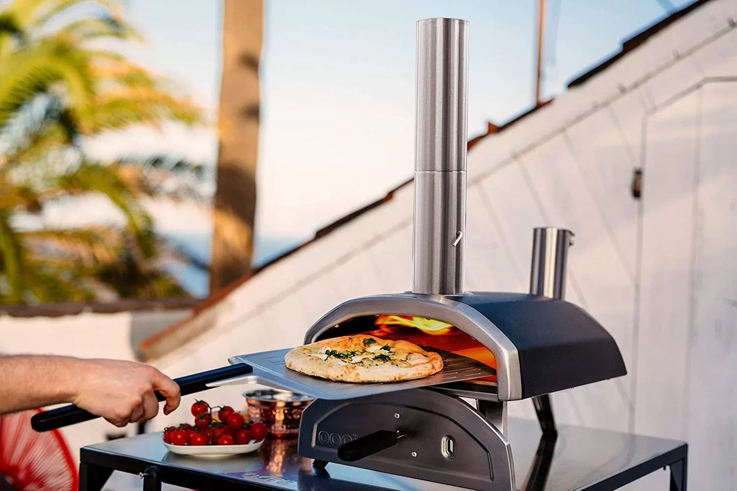 Ooni Fyra 12 Wood Fired Outdoor Pizza Oven Portable Hard Wood Pellet Pizza Oven Ideal for Any Outdoor Kitchen