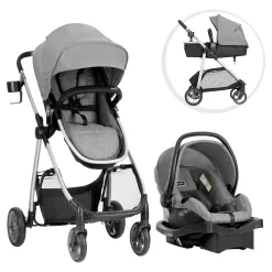 Evenflo Omni Plus Modular Travel System with LiteMax Sport Rear-Facing  Infant Car Seat, Mylar Gray - MartDiscover.com