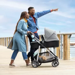 Evenflo Omni Plus Modular Travel System with LiteMax Sport Rear-Facing Infant Car Seat, Mylar Gray