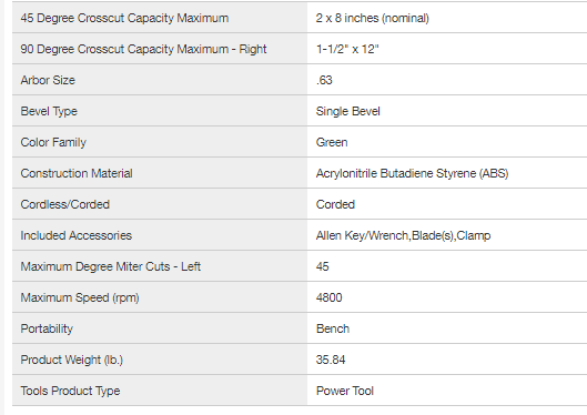 RYOBI TSS103 15 Amp 10 in. Sliding Compound Miter Saw with LED