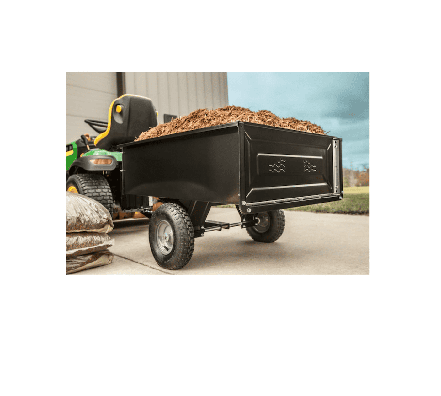 Agri-Fab 45-0303 350-Pound 10-cu ft Steel Dump Cart, Black - Image 3
