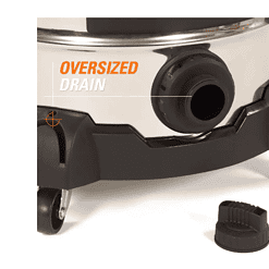 RIDGID WD1060 10 Gal. 6.0-Peak HP Stainless Steel Wet/Dry Shop Vacuum with Filter, Hose and Accessories