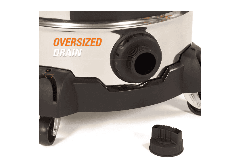 RIDGID WD1060 10 Gal. 6.0-Peak HP Stainless Steel Wet/Dry Shop Vacuum with Filter, Hose and Accessories