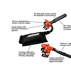 ECHO ES-250AA 165 MPH 391 CFM 25.4 cc Gas 2-Stroke Cycle Leaf Blower Vacuum