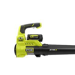 RYOBI RY40480VNM-HDG 40V 110 MPH 525 CFM Cordless Variable-Speed Jet Fan Leaf Blower & 24 in. Hedge Trimmer with 4.0 Ah Battery & Charger