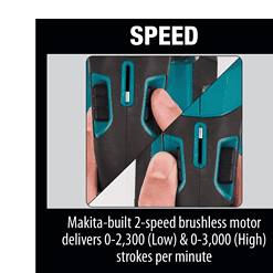 Makita Reciprocating Saw XRJ05Z 18-Volt LXT Lithium-Ion Brushless Cordless (Tool-Only)