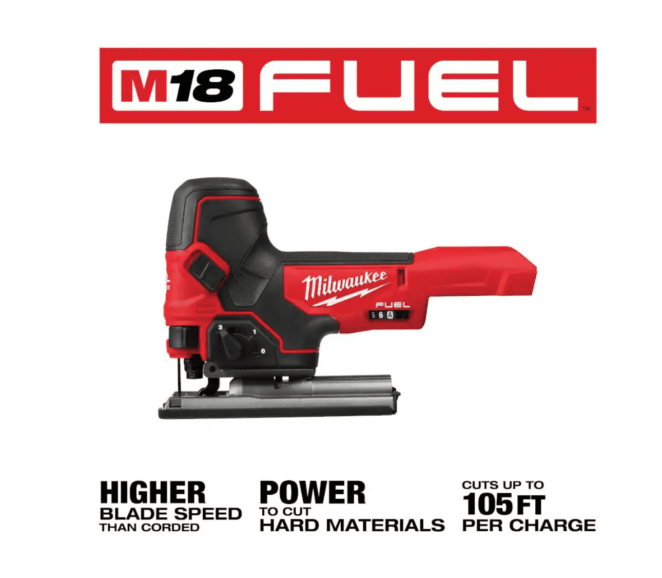 Milwaukee 2737B-20 M18 FUEL 18V Lithium-Ion Brushless Cordless Barrel Grip Jig Saw (Tool Only)